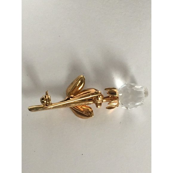 Swarovski Crystal Rose Pin Accessory Flower Mothers Day Gift Idea Jewelry - Picture 6 of 8